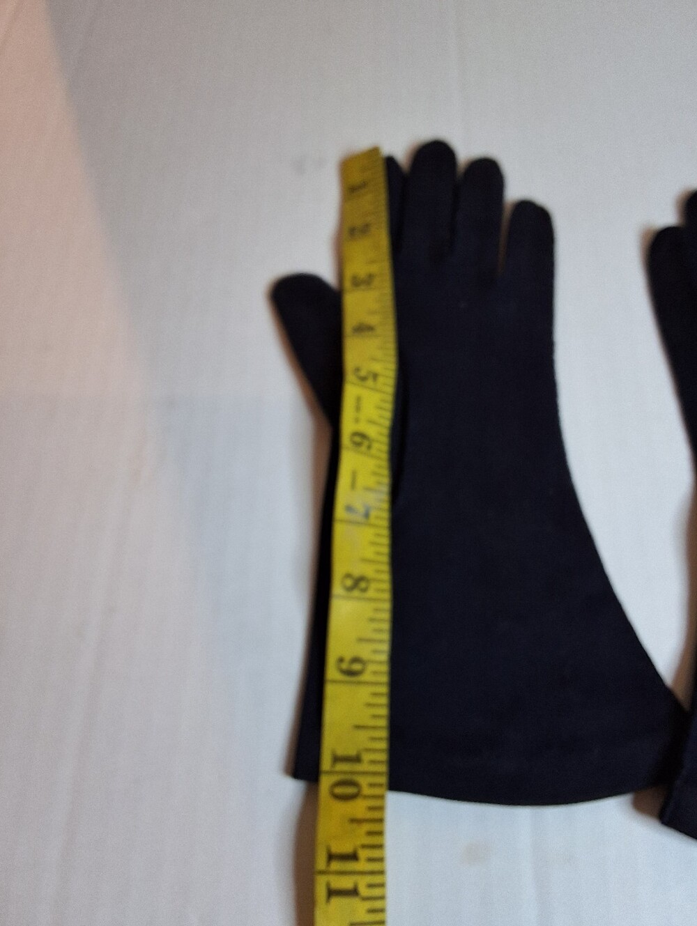 Vintage Shalimar Navy Blue Beaded Dress Gloves Made in USA Size 7 - Picture 8 of 9